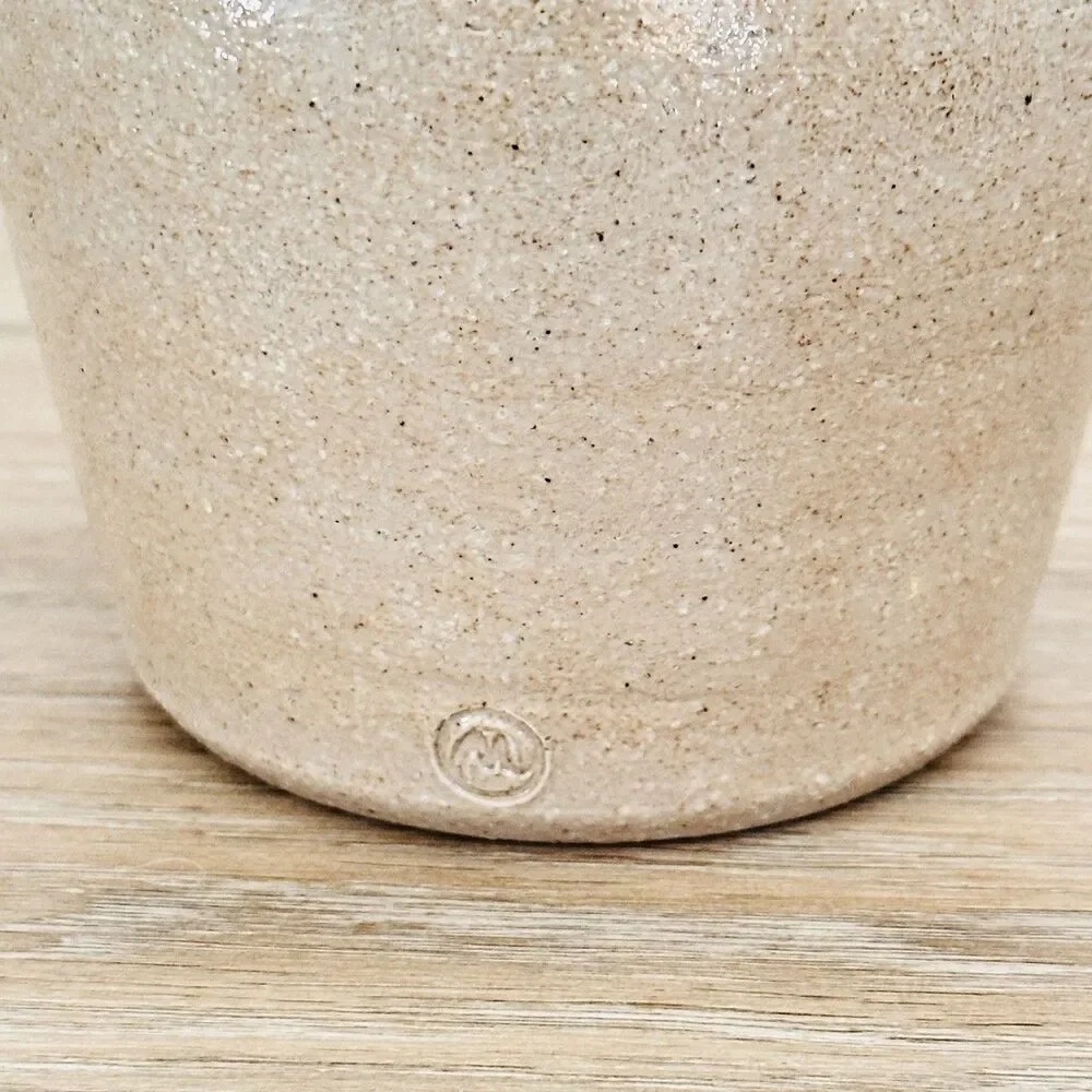 Salmon Falls Pottery Stoneware Blueberry Basket Vase 1999 Signed McEwen Jug NH
